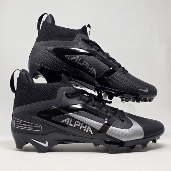 Nike Alpha Elite 4 Menace Football Cleats Black Gray FD7036-002 Mens Sz 8.5 New main image 7